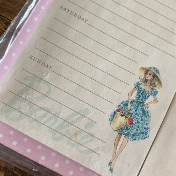 2010 Barbie Notepad, Sticky Notes, To Do Pad Magnetic Back - Picture 3 of 9